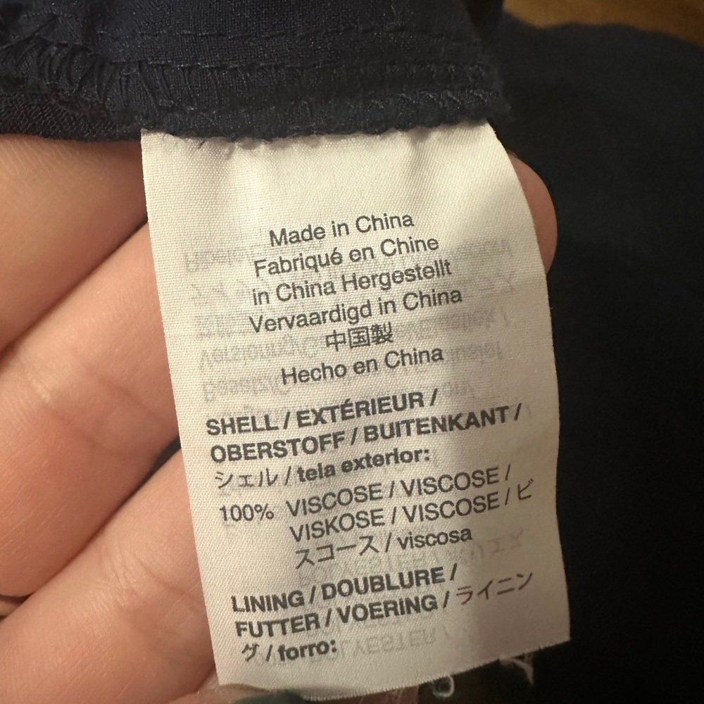 Madewell Smocked Crop Jumpsuit deep navy style H1084 size 00 - Picture 3 of 10